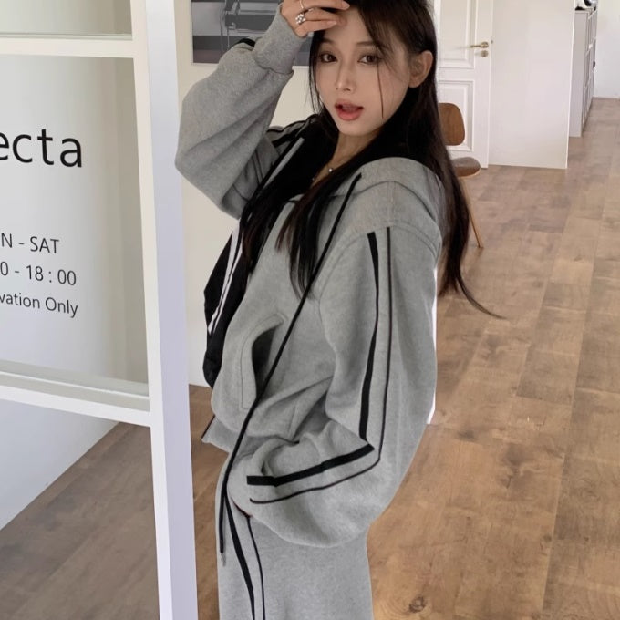 スウェット ジャージ ロングスカート セットアップ レディース 韓国