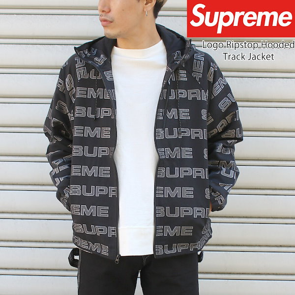 Qoo10] Supreme Logo Ripstop Hooded