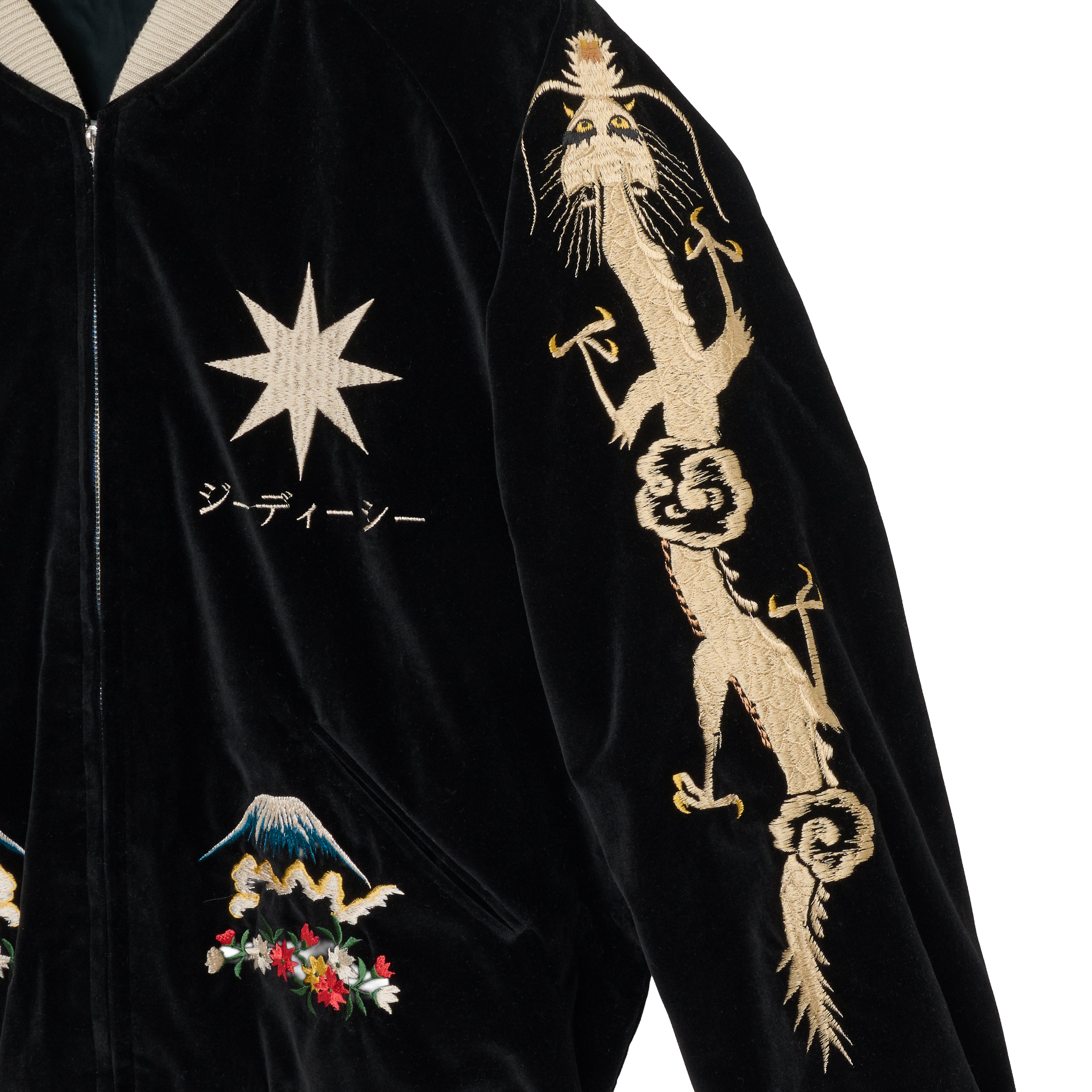 TAILOR TOYO X GDC】Velveteen × Acetate Souvenir Jacket “PHOENIX” × “AL