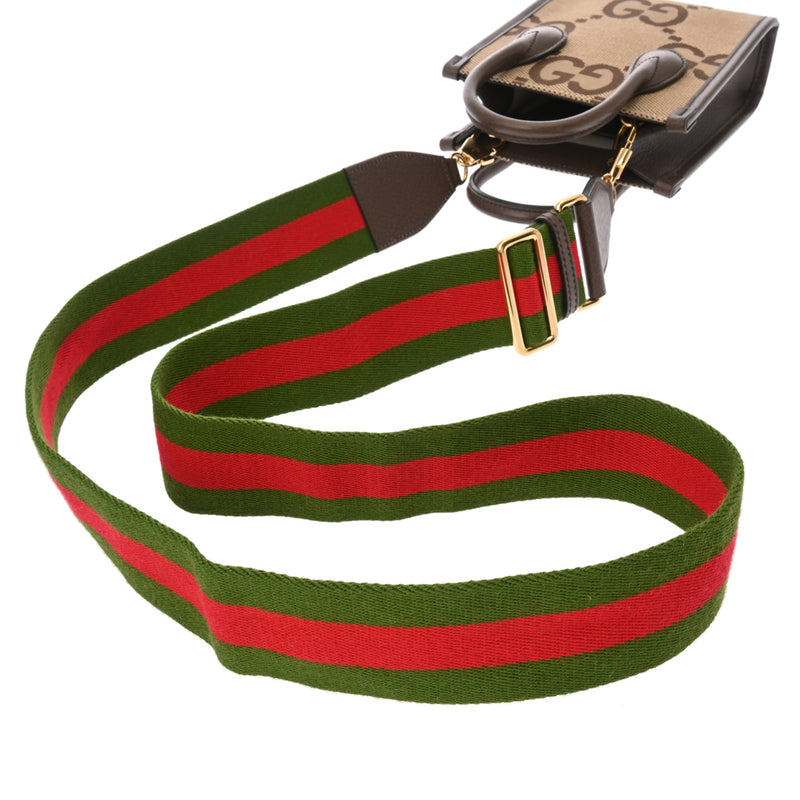 グッチ ジャンボGG ミニ トートバッグ 2WAY ベージュ ブラウン