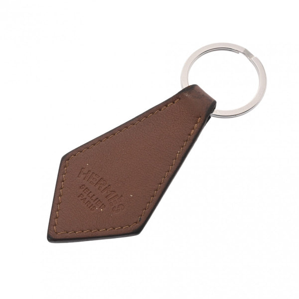 エルメスキーリング ポルトクレタブ ブラウン ユニセックス レザー