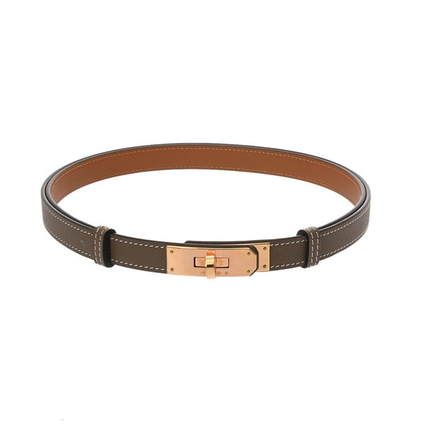 HERMES エルメス ケリー ベルト エトゥープ/ゴールド W刻印(2024年頃