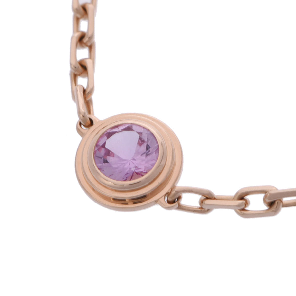 カルティエ ダムールブレスレット ピンクサファイヤ レディース K18