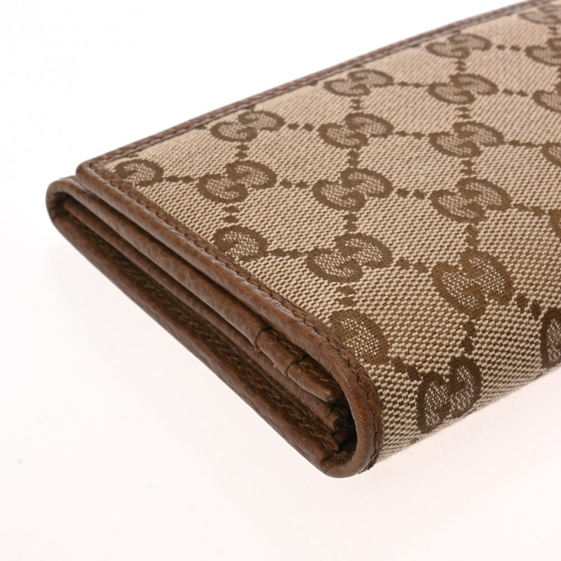 グッチ二つ折り長財布 アウトレット ベージュ/ブラウン レディース GG