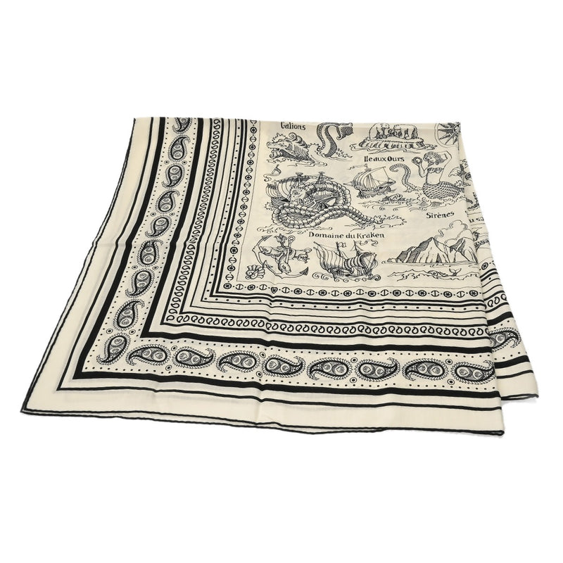 HERMES エルメス カレジェアン 船乗りのタトゥー バンダナ 白/黒 ユニ