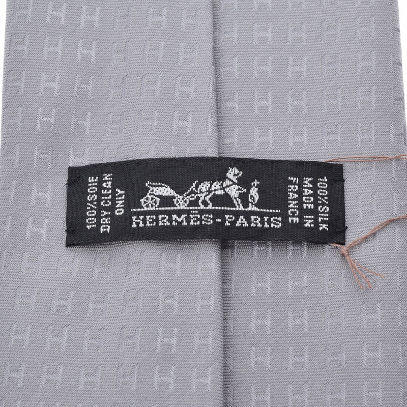エルメスH柄 シルバー メンズ ネクタイ HERMES – 銀蔵オンライン