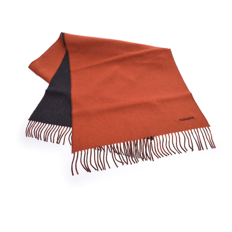 エルメス オレンジ/グレー ユニセックス マフラー HERMES – 銀蔵オンライン