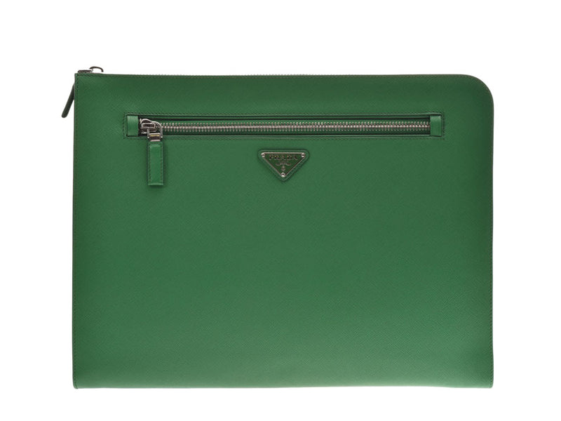 プラダ クラッチバッグ グリーン VR0079 メンズ レディース