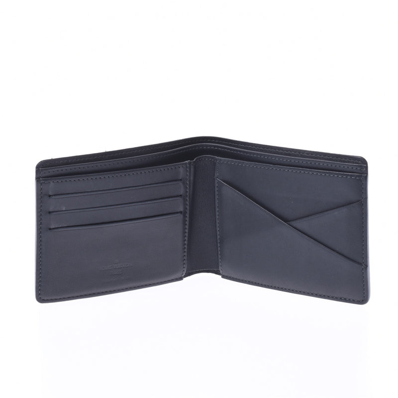 ルイヴィトンコバルト ポルトフォイユミュルティプル 14137 青/黒