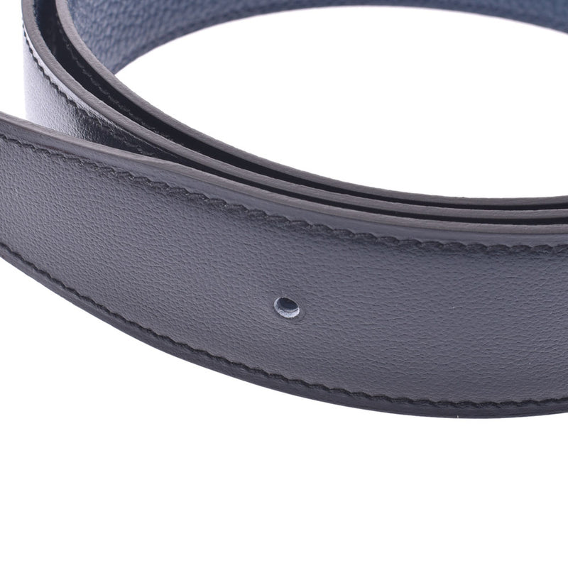 エルメスH・オ・カレ リバーシブル サイズ85 黒/青 ゴールド金具 Y刻印