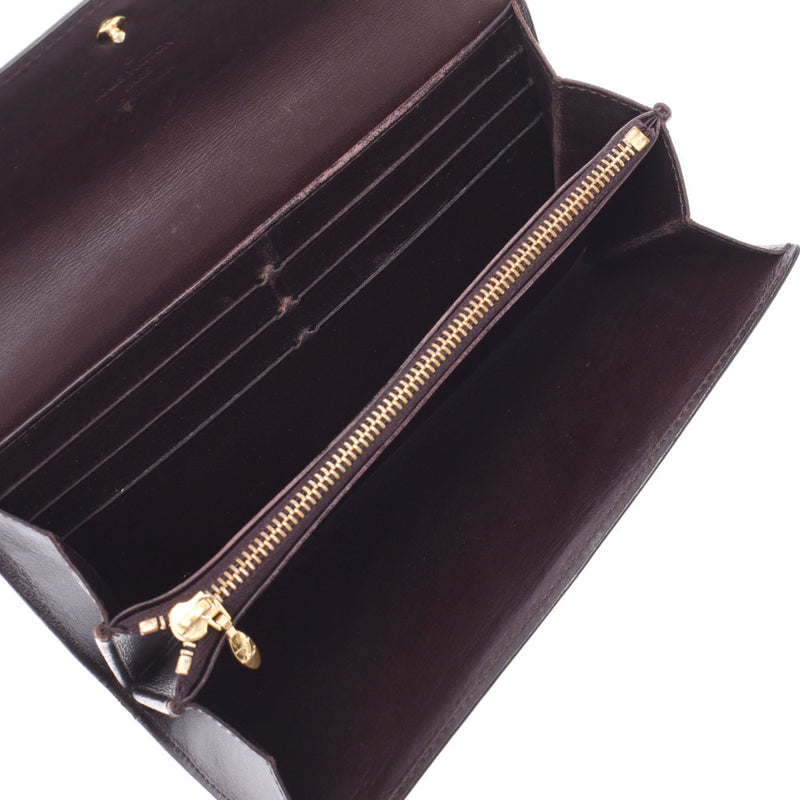 ルイヴィトンポルトフォイユサラ 旧型 14125 アマラント レディース