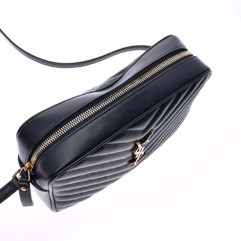 サンローランカメラバッグ 黒 ゴールド金具 レディース ショルダー