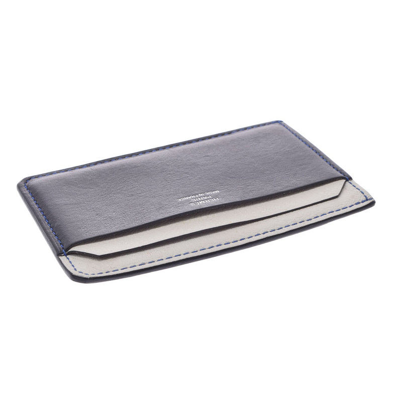 エルメスシティ 4CC パスケース トリコロール 黒/グレー/青 D刻印(2019