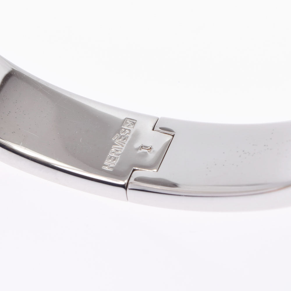 エルメスクリックアッシュ バングル オレンジ シルバー金具 ユニ