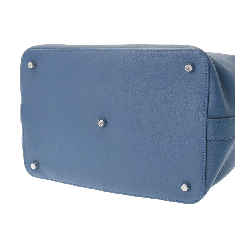 エルメスツールボックス 26 ヴェルソ ブルーアガット/パールグレー