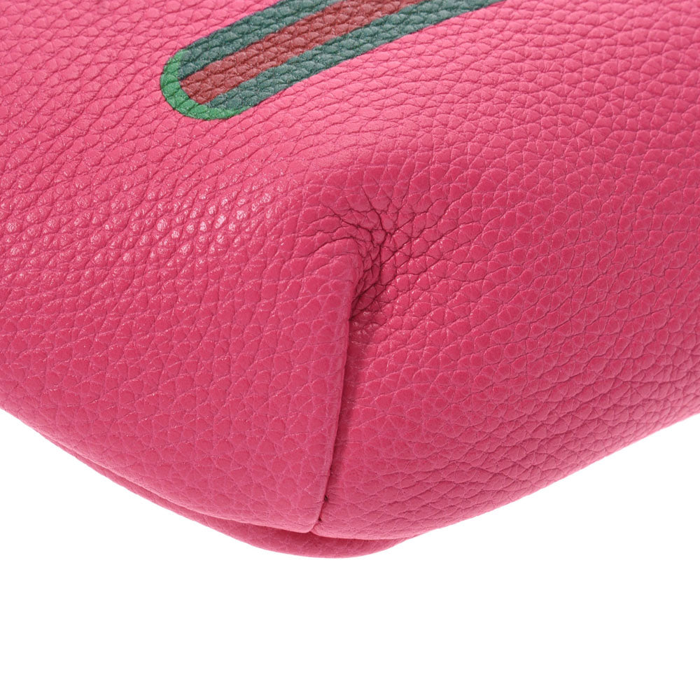 グッチGGプリント スモールベルトバッグ ピンク レディース カーフ