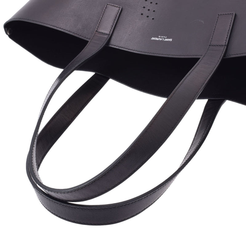 サンローランパンチングデザイン 黒 ユニセックス トートバッグ SAINT