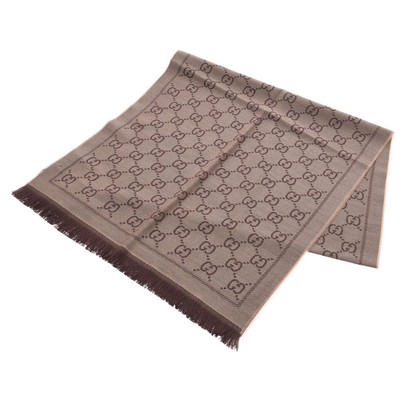 グッチGG柄 ストール ライトブラウン系 ユニセックス マフラー 133483