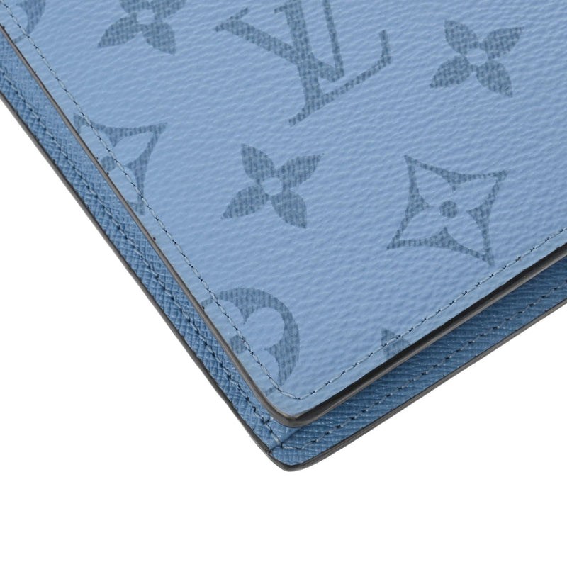 ルイヴィトンポルトフォイユプラザ タイガラマ 14136 ブルー メンズ