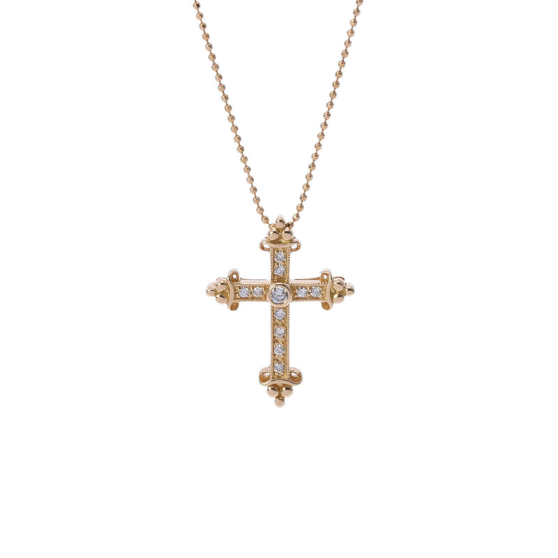 ジャスティンデイビスクロス ダイヤ0.17ct レディース K18イエロー