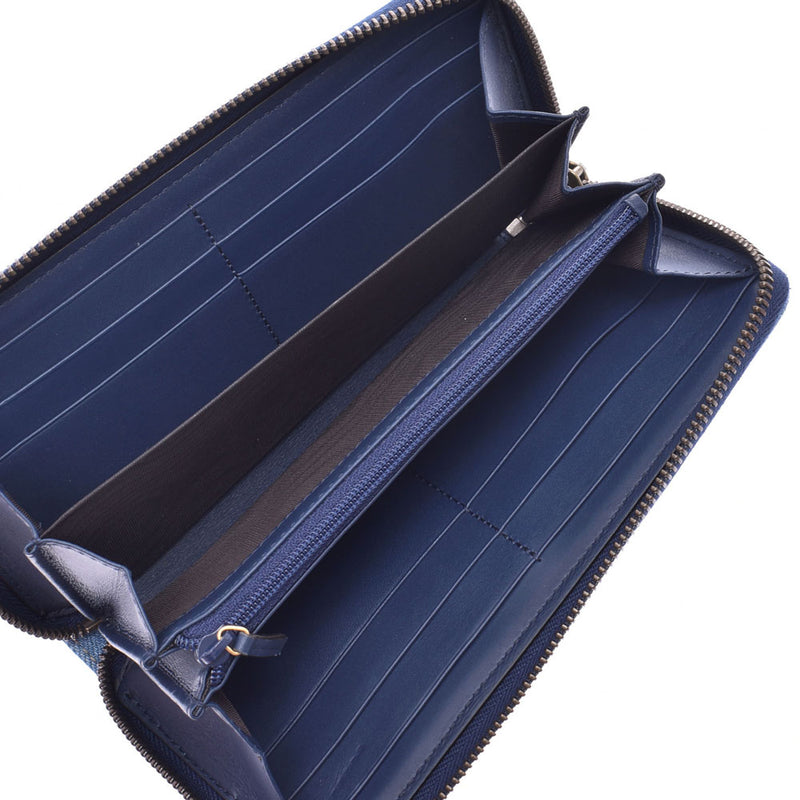 グッチGGマーモント 日本限定 ブルー レディース デニム 長財布 GUCCI