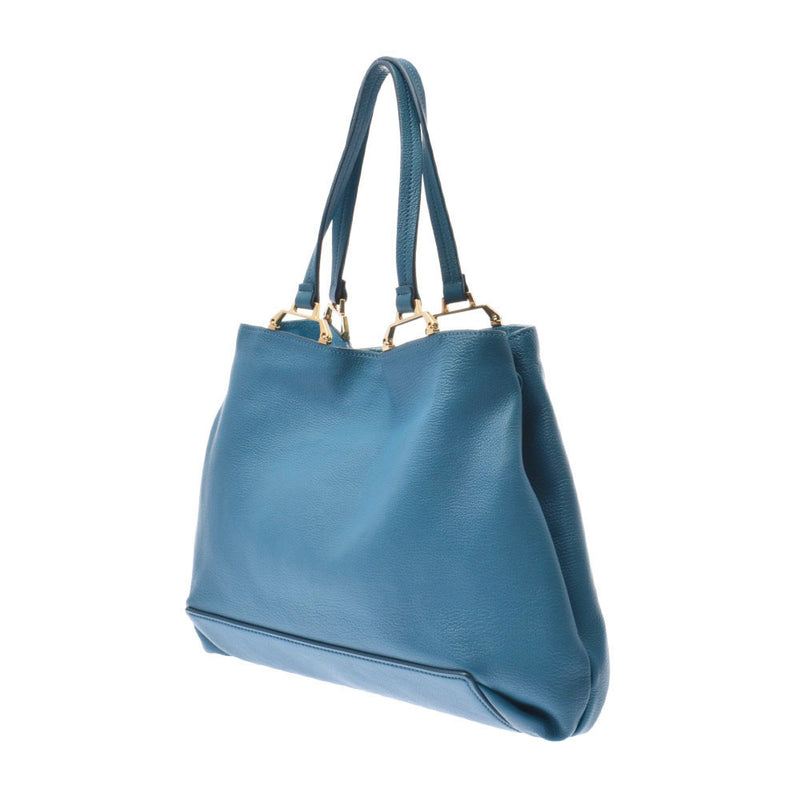ミュウミュウ ブルー レディース トートバッグ 5BG002 MIUMIU 中古