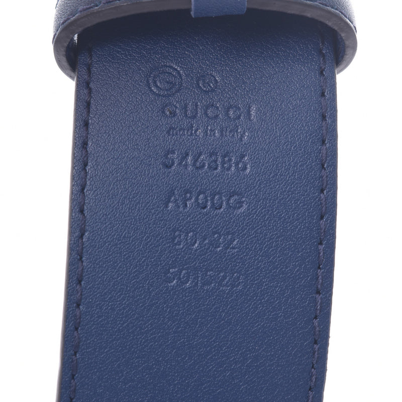 グッチインターロッキングGバックル 80cm アウトレット ネイビー