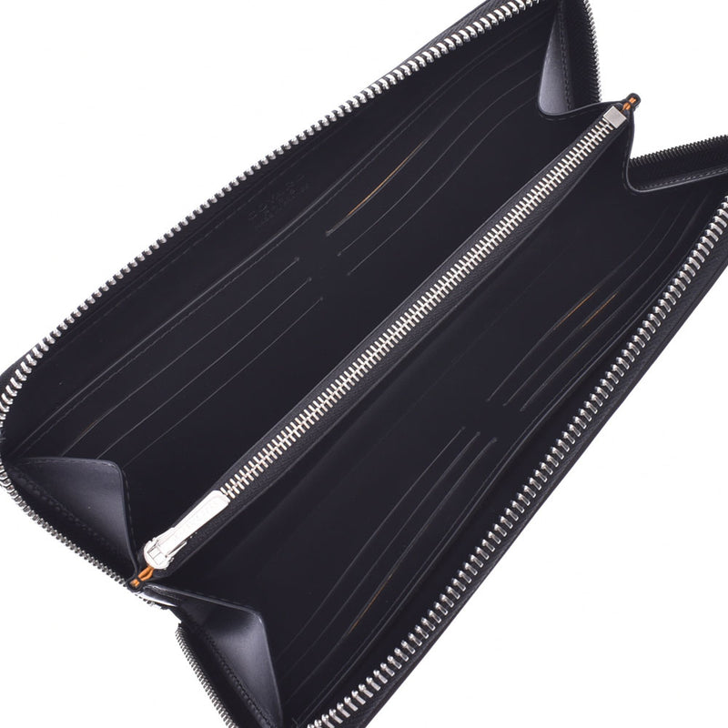 ゴヤールマティニョン GM ラウンドファスナー長財布 黒/黒 ユニ