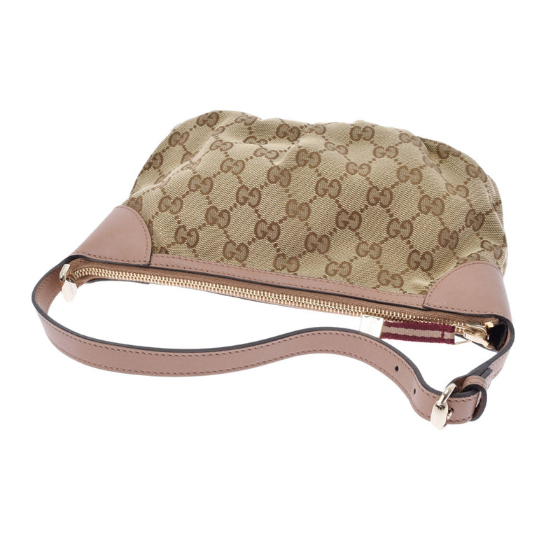 グッチ アクセサリーポーチ GG柄 キャンバス ブラウン系 ピンク