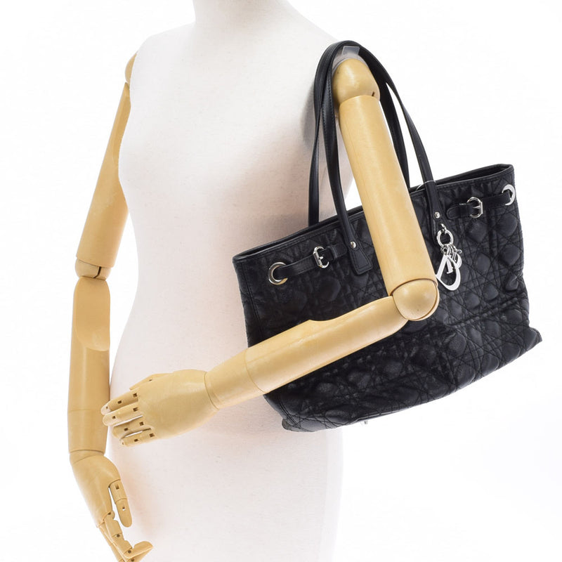 クリスチャンディオールパナレア カナージュ 黒 レディース トート