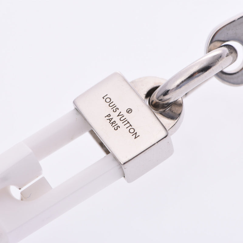 ルイヴィトンコリエ スクエア セラミック チェーンネックレス 白