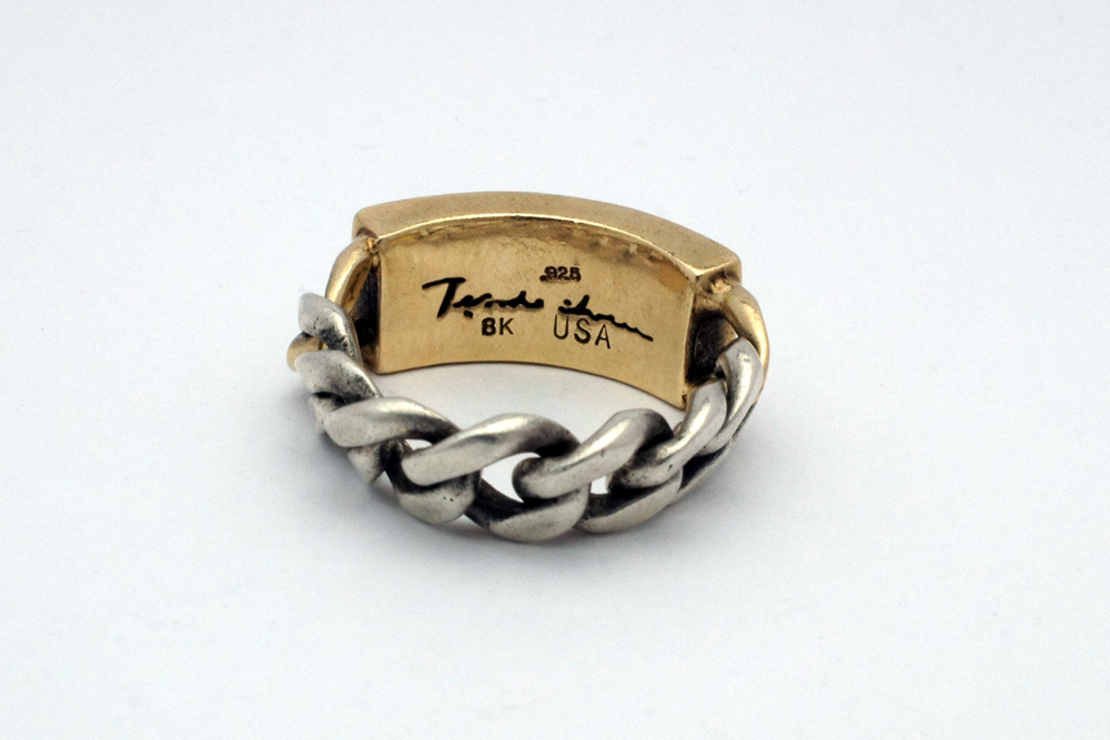 テンダーロイン8K/SVコンビ プレーンIDリング新品仕上げTENDERLOIN