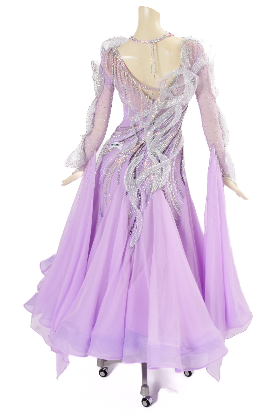スタンダードドレス WS0611D ライラック/シルバー M 社交ダンス モダン