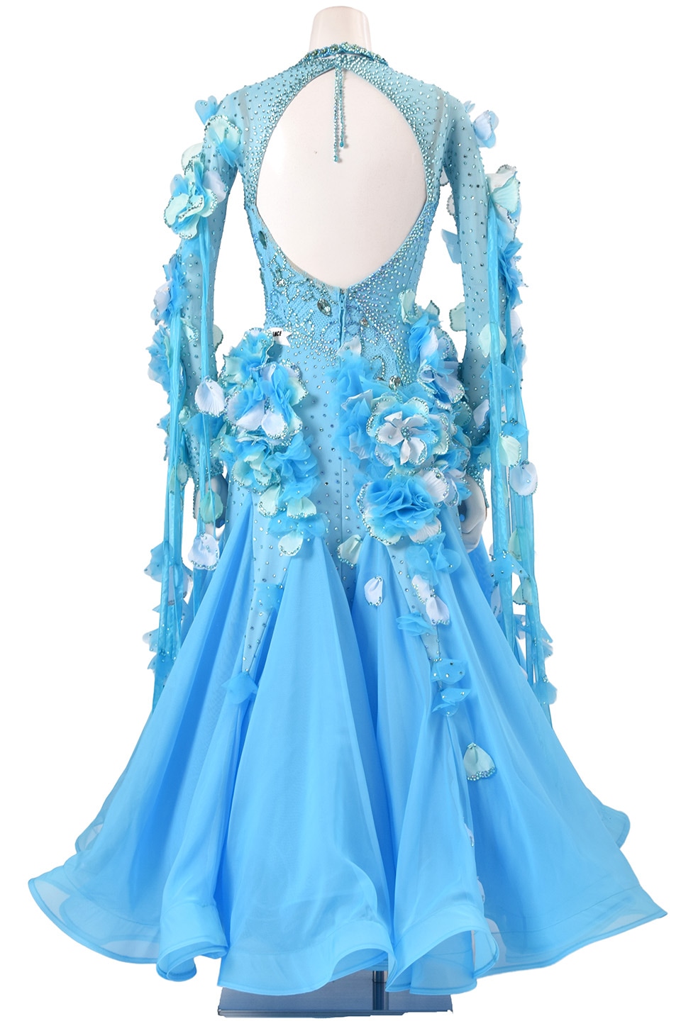 スタンダードドレス WS0667D ブルーパラダイス S 社交ダンス モダン