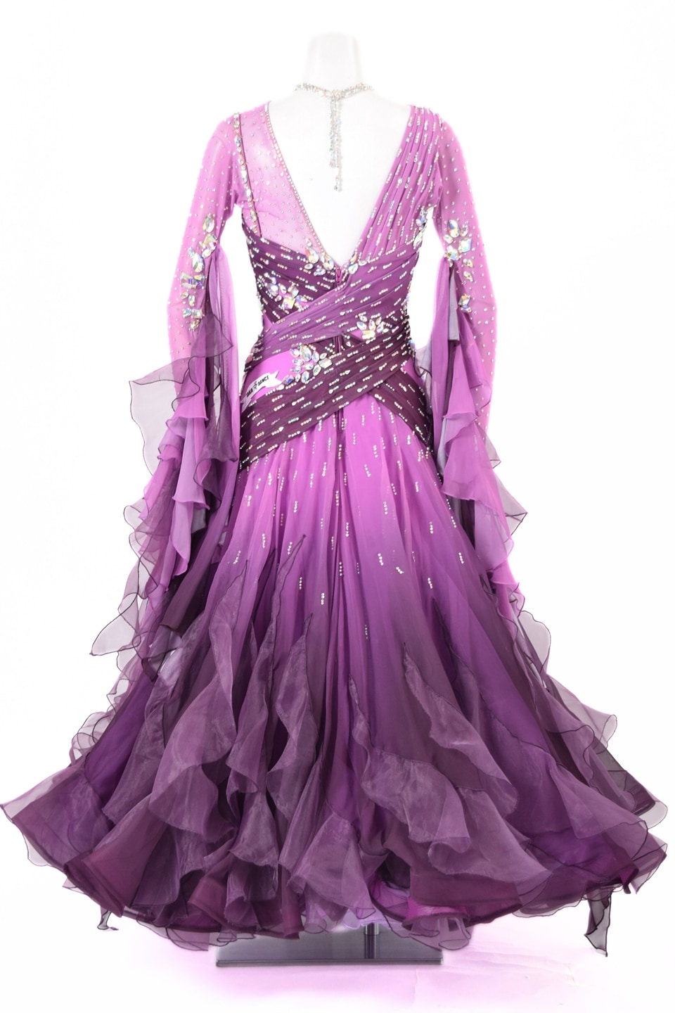 スタンダードドレス WS0741D オーキッド/プラム S 社交ダンス モダン