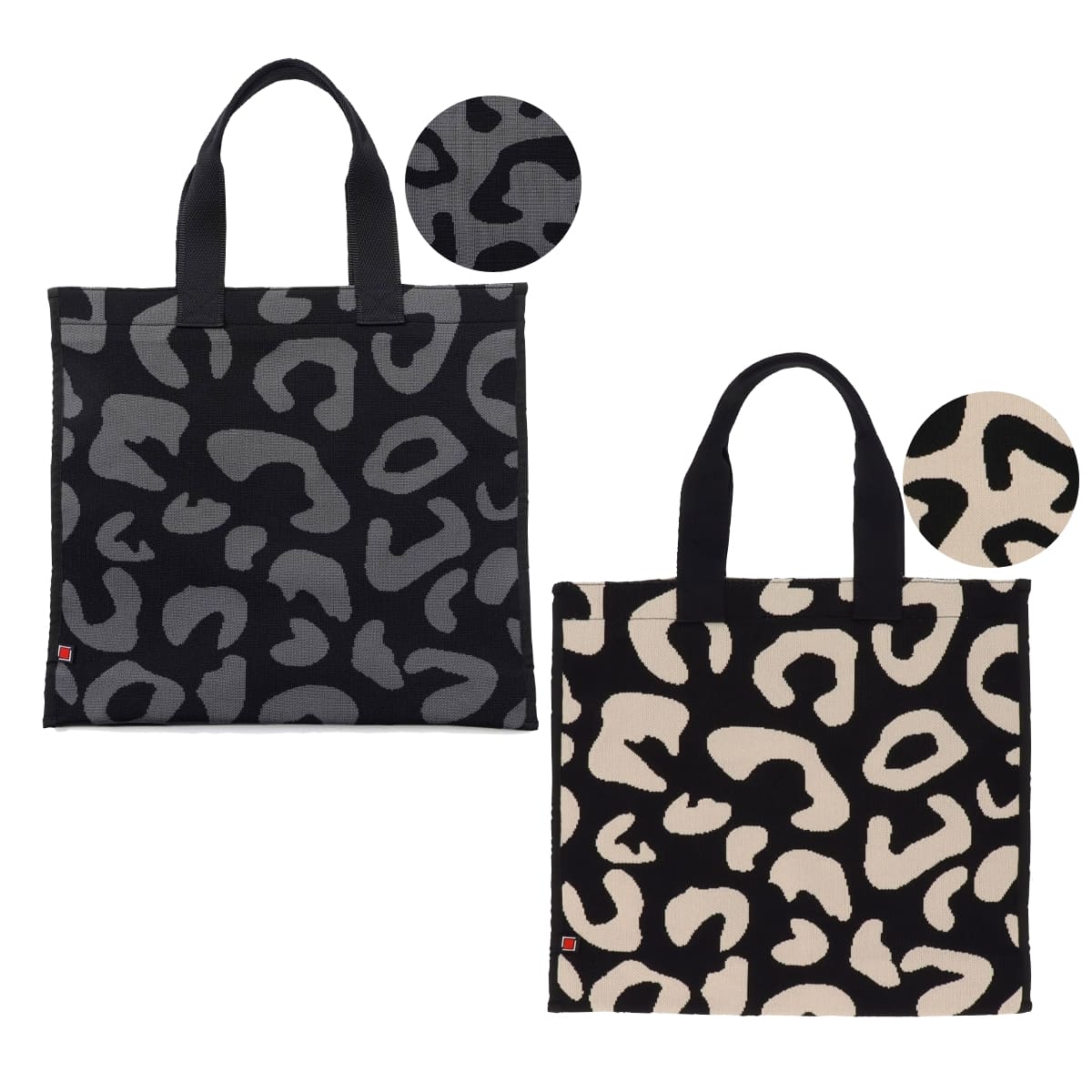 ニット・トートバッグ ジャーナル・レオパード 3WB-JP210