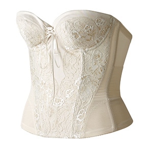 胸元のレースアップと3Dフィットブラジャー使用の特殊設計。ブライダル