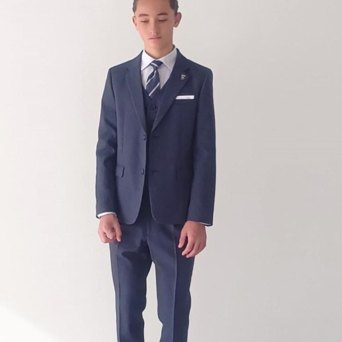 ストライプスリーピーススーツセット 140 150 160 170cm (8371-5604