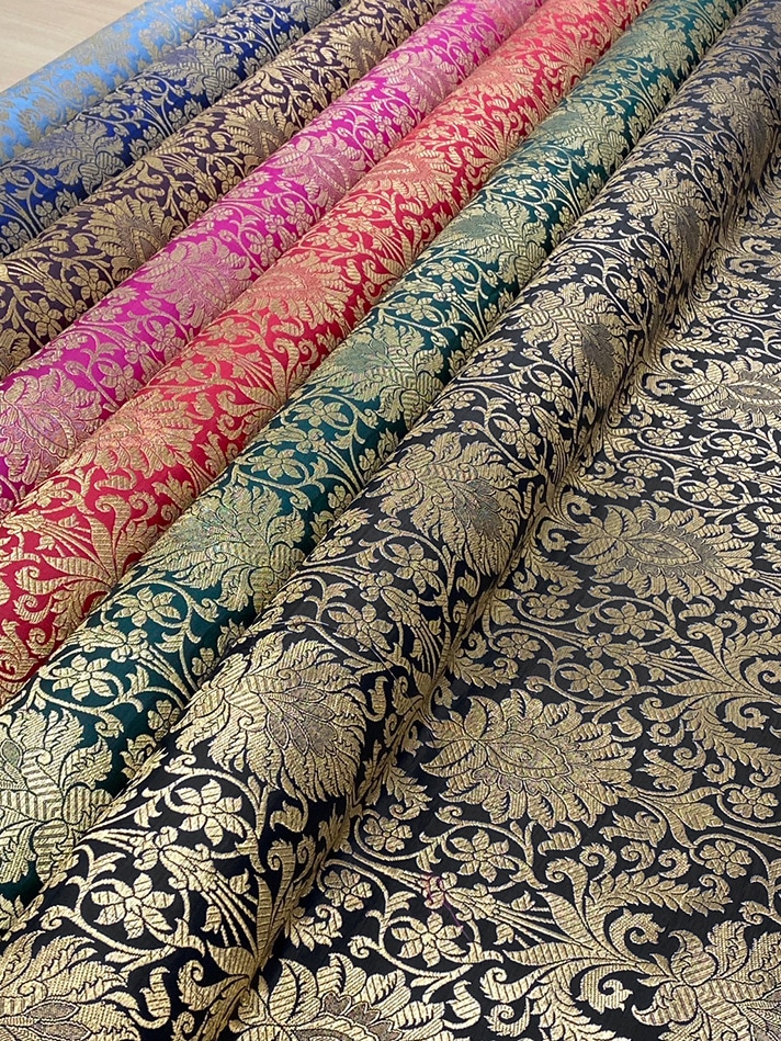 あらら様上質正絹豪華 ラメ、薔薇、蝶々 ゴージャス柄 Couture Wedding