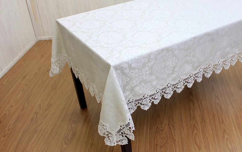 Damask rose ダマスク柄ジャカード織 テーブルクロス 約135×225cm