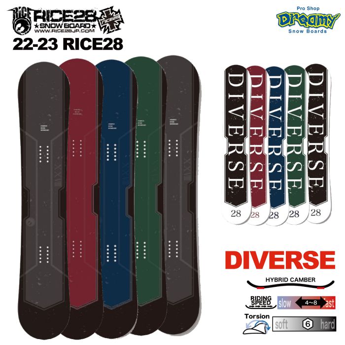 22-23 RICE28 ライス DIVERSE フルツイン CA2キャンバー 148/150/152