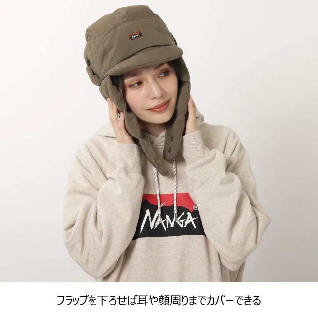 ナンガ NANGA タキビリップストップダウンイヤーフラップキャップ