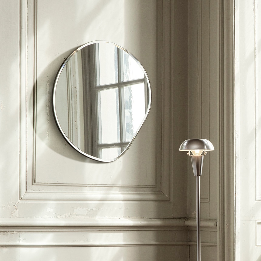 ferm LIVING 壁掛けミラー Pond Mirror ポンドミラー S 壁掛け 鏡 北欧