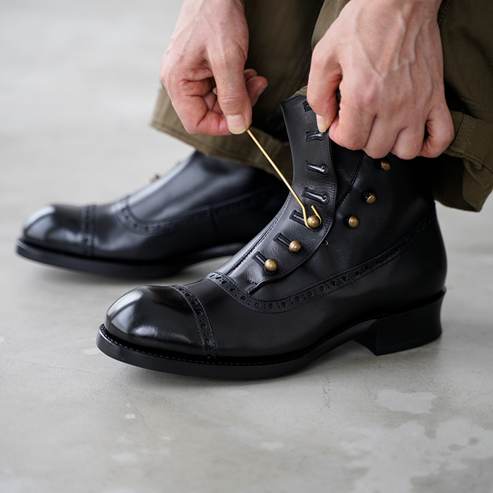 chausser ショセ ボタンブーツ C-7039 メンズ 靴 ショートブーツ