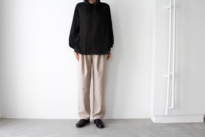 evam eva エヴァムエヴァ silk linen pants シルクリネンパンツ