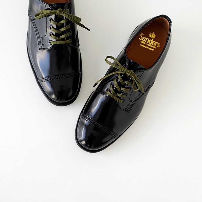 Sanders サンダース Military Derby Shoe Black 1128B ミリタリー