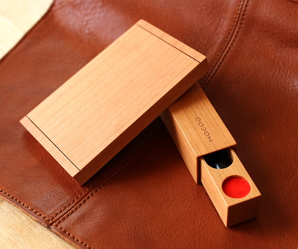 チェリー】「木の名刺ケース＆印鑑ケース ギフトボックス」チェリー材