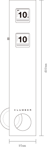 □「FLIP CLOCK WALL TYPE」木製振り子とパタパタめくれるフリップが