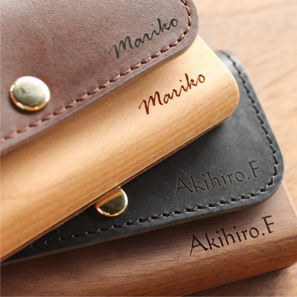 Flap Card Case」使うほどに愛着増す木と革の名刺入れ/北欧風デザイン