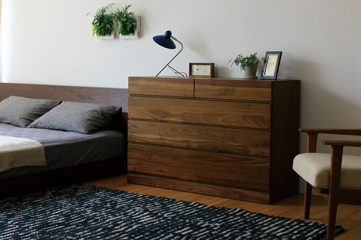 LECCE 120ローチェスト ウォルナット